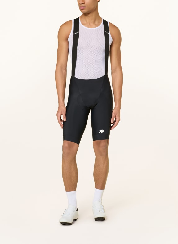 ASSOS Fietsbroek MILLE GT S11 met bretels en gewatteerde inzet ZWART / WIT