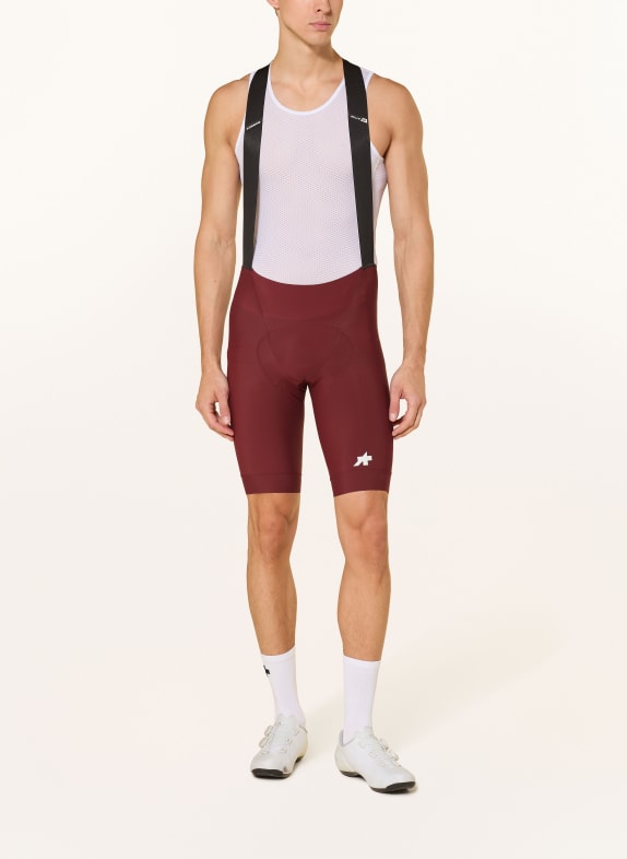 ASSOS Cykelshorts MILLE GT S11 med stropper og polstret indlæg MØRKERØD