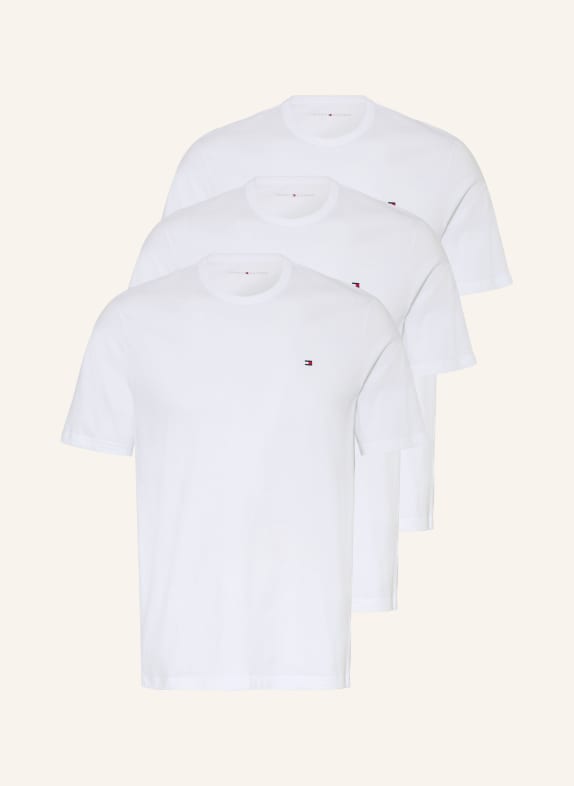 TOMMY HILFIGER 3-pack T-shirts WHITE