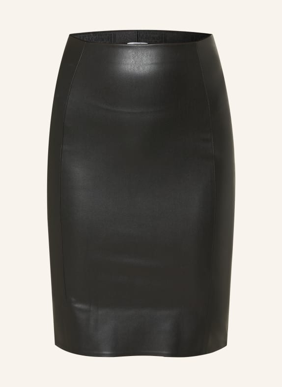 Wolford Sukně JENNA v koženém vzhledu ČERNÁ