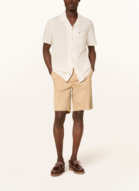 TOMMY JEANS Resorthemd Comfort Fit met linnen ECRU