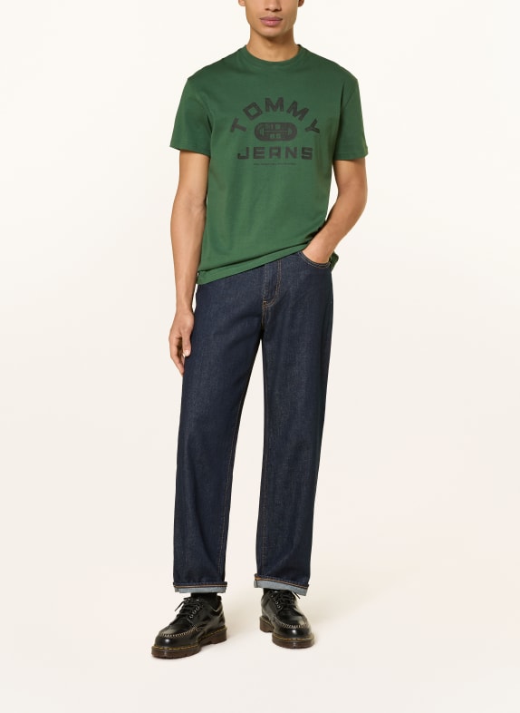 TOMMY JEANS T-shirt DONKERGROEN