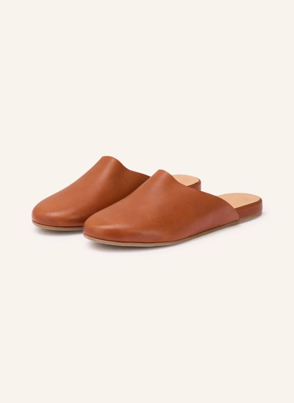 ANCIENT GREEK SANDALS Mules THE SLIPPER BROWN