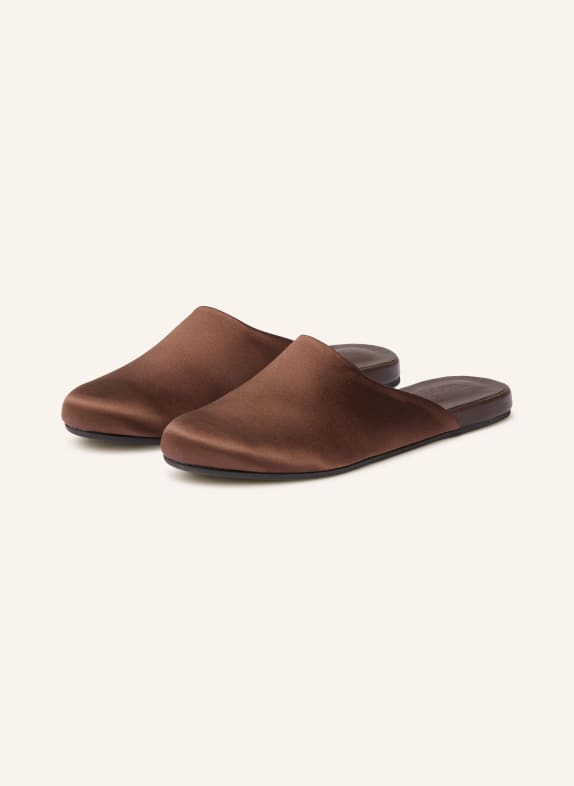 ANCIENT GREEK SANDALS Mules THE SLIPPER DARK BROWN