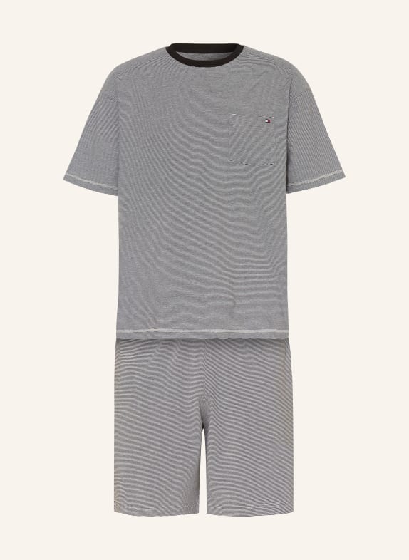 TOMMY HILFIGER Krótkie piżamy CZARNY / BIAŁY