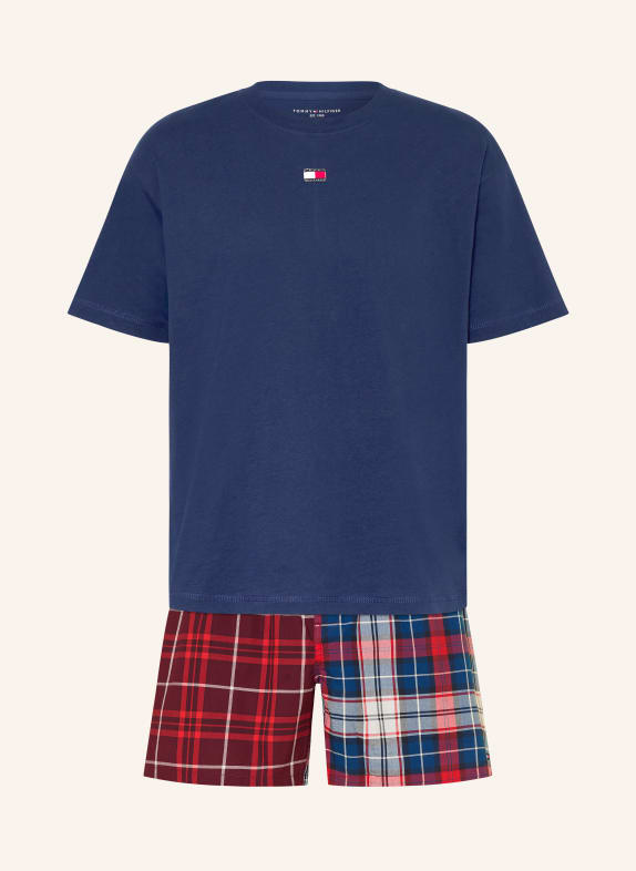 TOMMY HILFIGER Krótkie piżamy GRANATOWY / CZERWONY / BIAŁY
