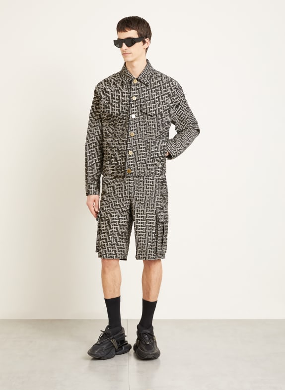 BALMAIN Overjakke SORT / BEIGE