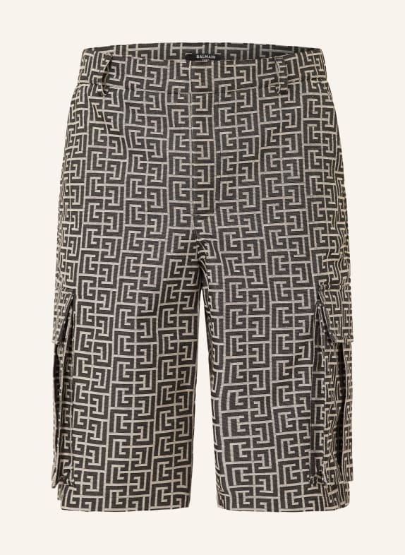 BALMAIN cargo shorts BLACK / KHAKI