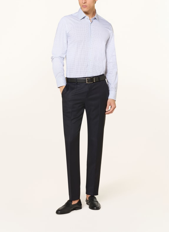 BOSS Koszula HANK Slim Fit SZARONIEBIESKI