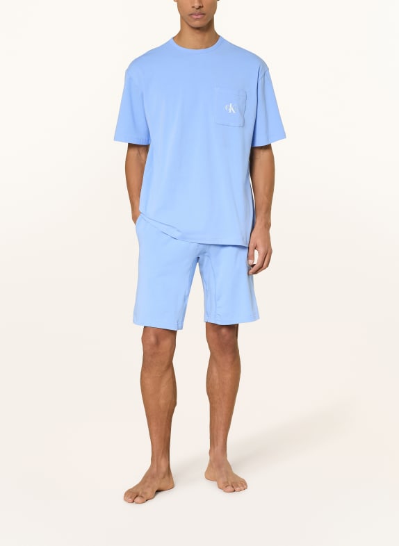 Calvin Klein Slaapshirt MONOGRAM LICHTBLAUW