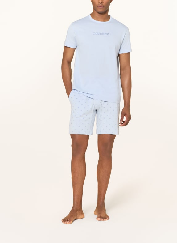 Calvin Klein Shorty-pyjama LICHTBLAUW