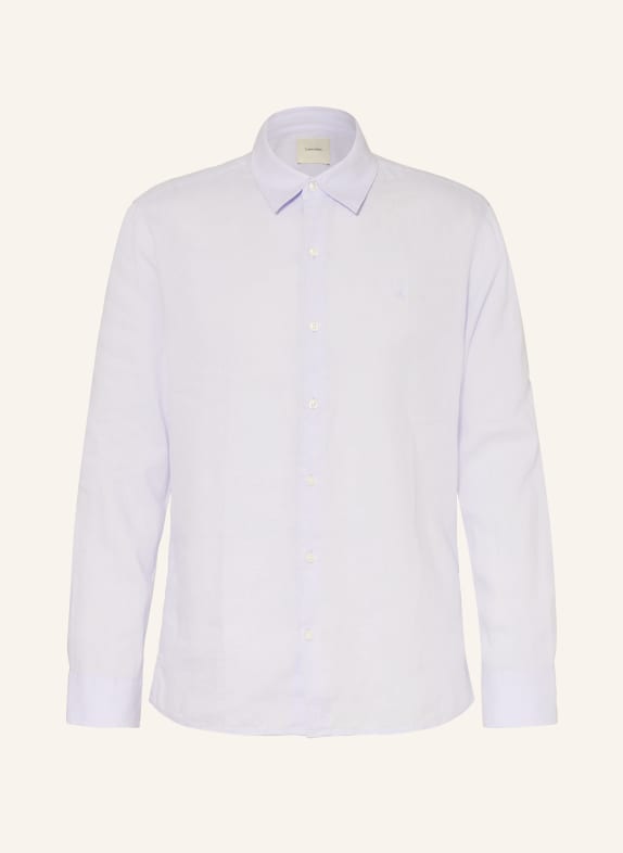 Calvin Klein Hemd Classic Fit mit Leinen HELLBLAU