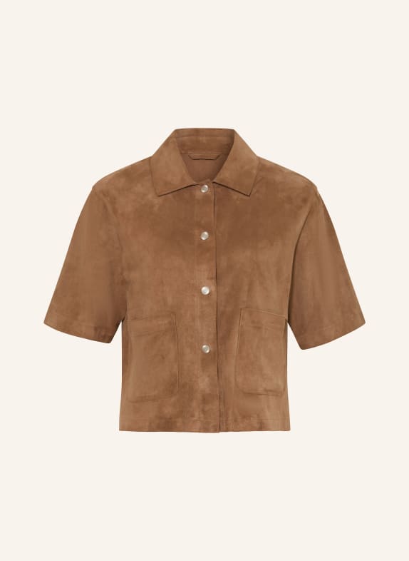 MILESTONE Leder-Overjacket MSRUTH COGNAC