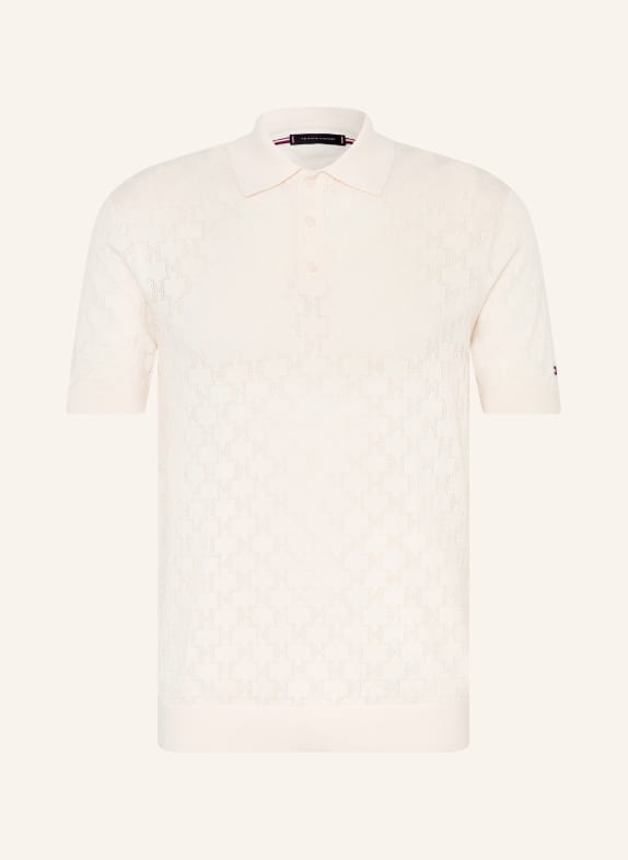 TOMMY HILFIGER Strick-Poloshirt CREME