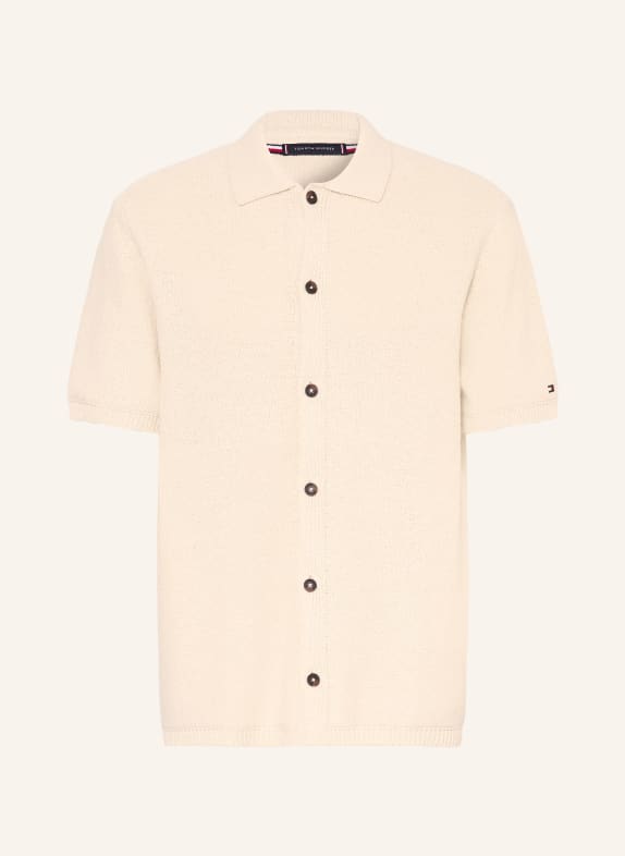 TOMMY HILFIGER Kurzarm-Hemd Comfort Fit BEIGE