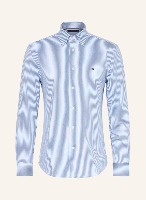 TOMMY HILFIGER Hemd Regular Fit BLAU / WEISS