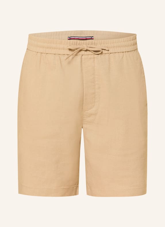 TOMMY HILFIGER Leinenshorts DOVER Regular Fit BEIGE