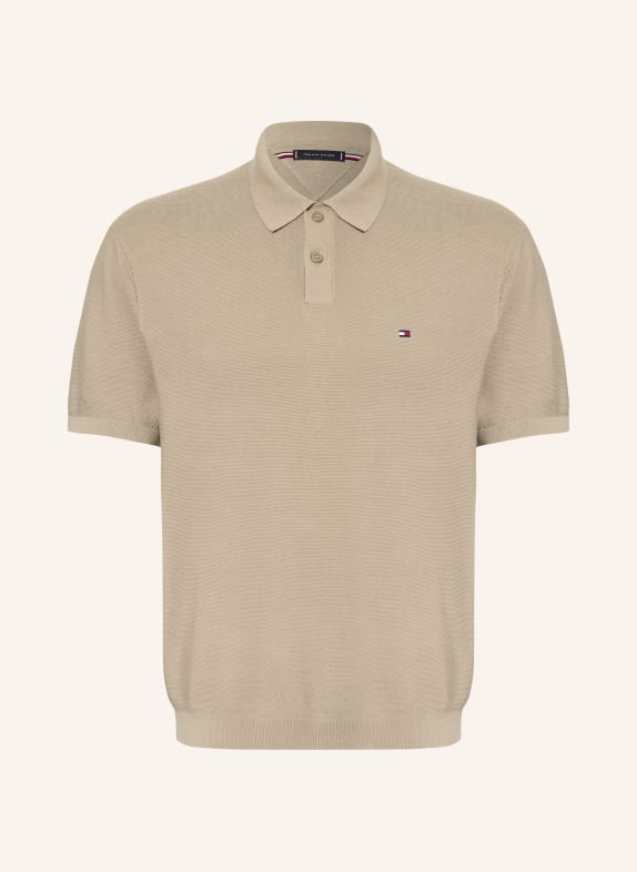 TOMMY HILFIGER Piqué-Poloshirt HELLBRAUN
