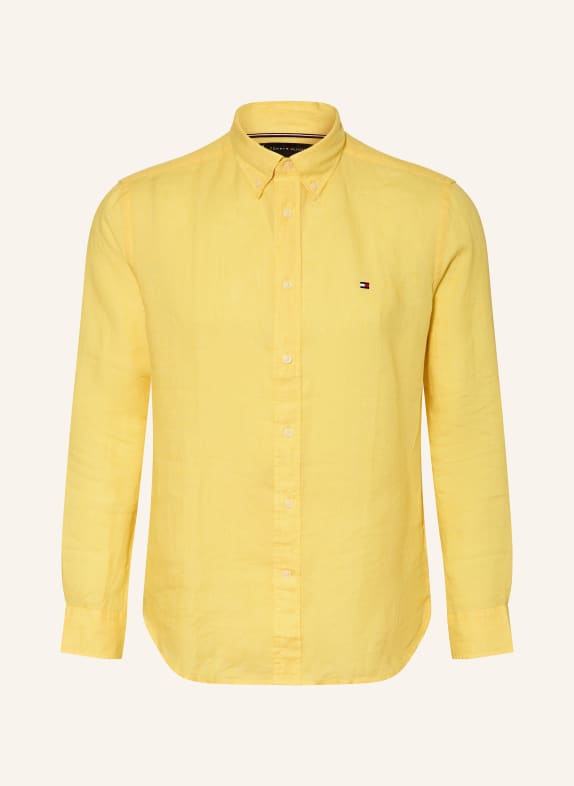TOMMY HILFIGER Leinenhemd Regular Fit GELB