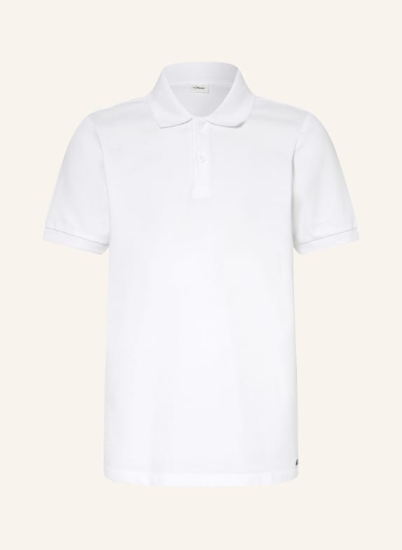 s.Oliver RED Piqué-Poloshirt WEISS