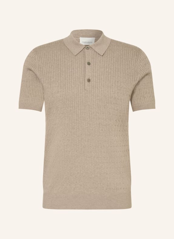 PROFUOMO Strick-Poloshirt BEIGE