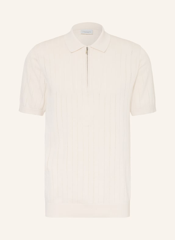PROFUOMO Strick-Poloshirt CREME