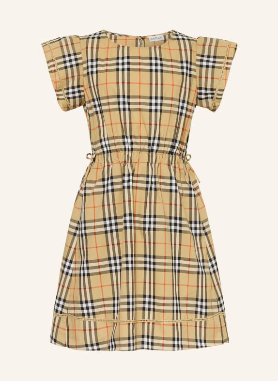 BURBERRY sukienka JASNOBRĄZOWY / CZERWONY / CZARNY