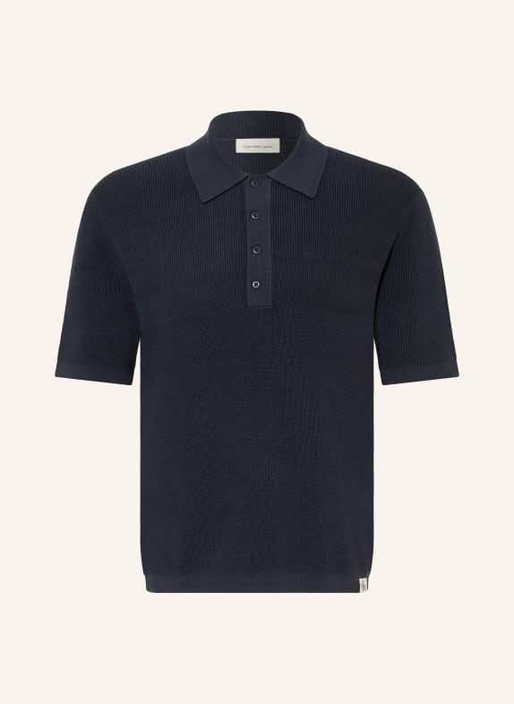 Calvin Klein Jeans knitted polo shirt DARK BLUE