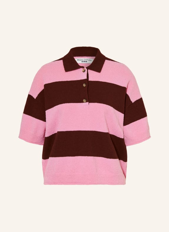 Marc O'Polo DENIM Strick-Poloshirt ROSA / DUNKELROT