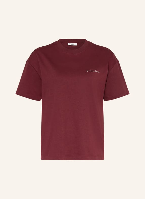 Marc O'Polo DENIM tričko TMAVĚ ČERVENÁ / BÍLÁ