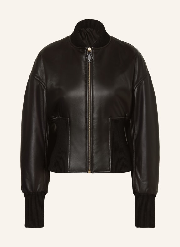 ALAÏA Lederblouson SCHWARZ