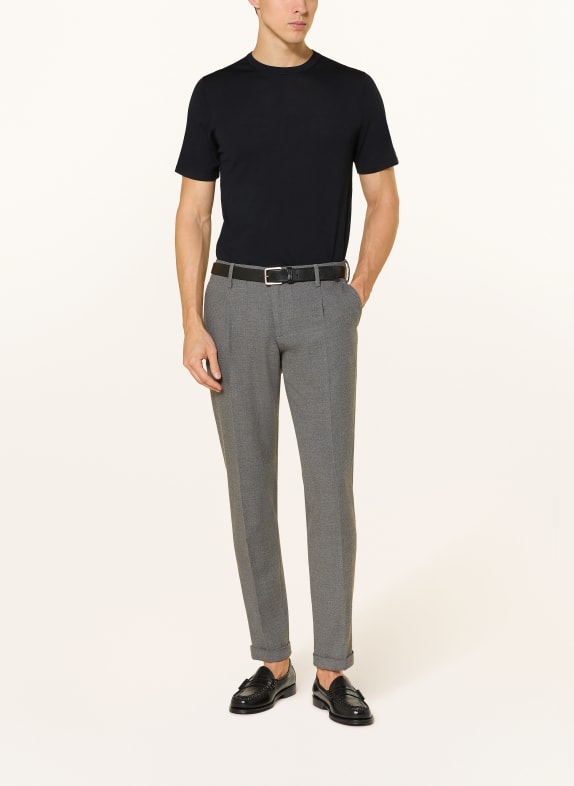 PROFUOMO gebreid shirt DONKERBLAUW