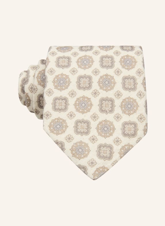 PROFUOMO necktie LIGHT BROWN / BLUE GRAY / GRAY