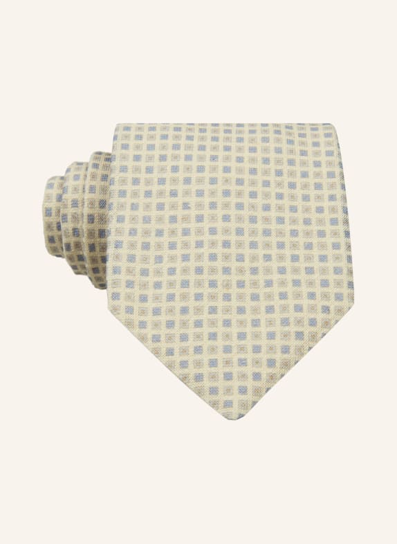 PROFUOMO necktie CREAM / BLUE GRAY / LIGHT GRAY