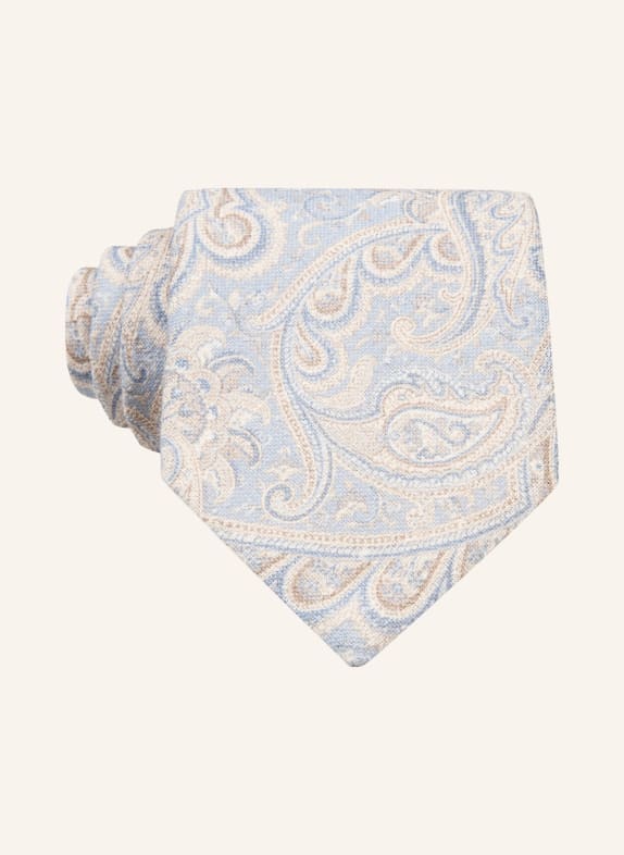 PROFUOMO necktie LIGHT BLUE / BEIGE / KHAKI