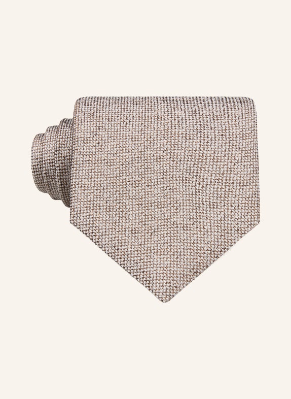 PROFUOMO necktie LIGHT BROWN / CAMEL / GRAY