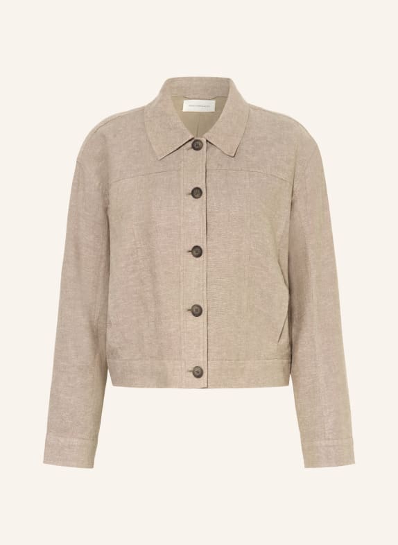 MSCH COPENHAGEN Kastenjacke MSCHVIANA GINIA mit Leinen HELLBRAUN