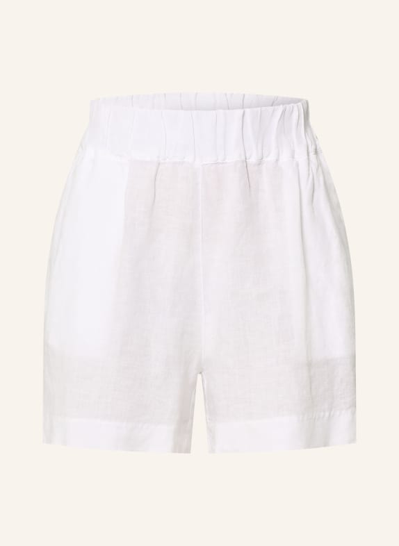 120%lino linen shorts WHITE