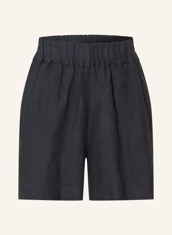 120%lino linen shorts DARK BLUE