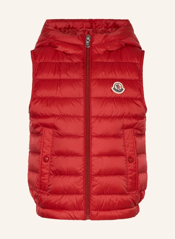 MONCLER enfant Kamizelka puchowa UZAY CZERWONY