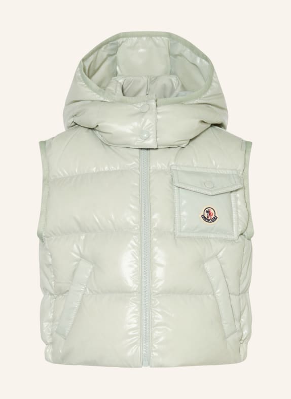 MONCLER enfant Kamizelka puchowa KAMILE JASNOZIELONY