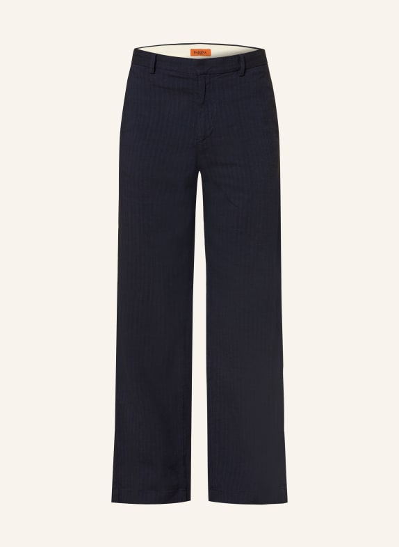 BARENA VENEZIA DELFO Regular Fit pants with linen DARK BLUE