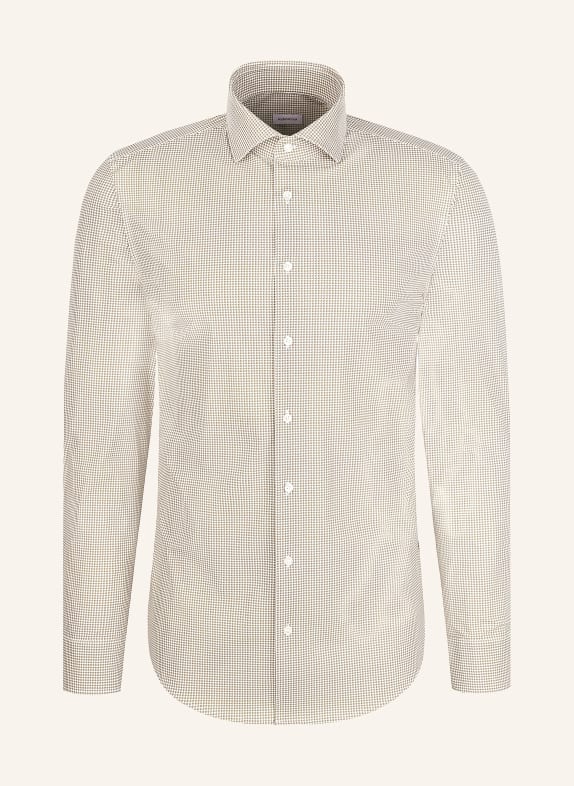 seidensticker Hemd Slim Fit OLIV / WEISS