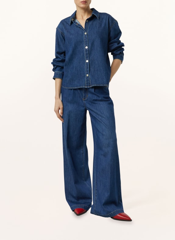 comma spijkerblouse BLAUW