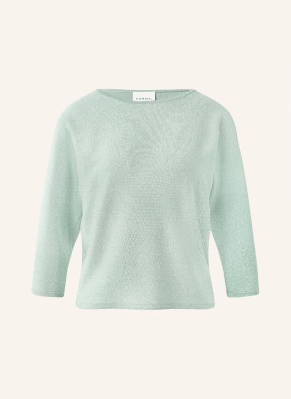 comma Svetr s 3/4 rukávy a třpytivou přízí MÁTOVÁ