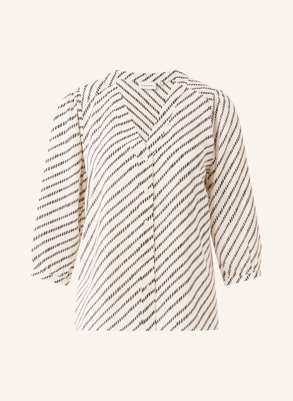 comma Bluse mit 3/4-Arm WEISS / SCHWARZ