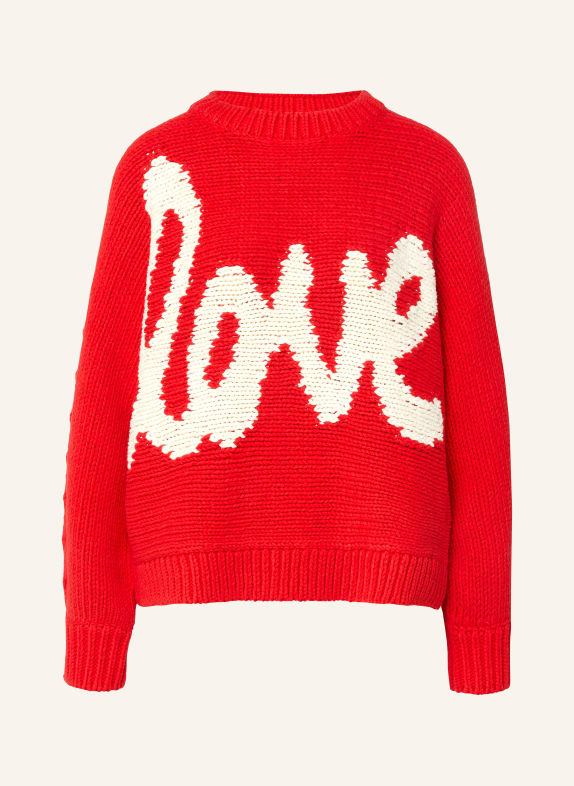 comma svetr ČERVENÁ / BÍLÁ