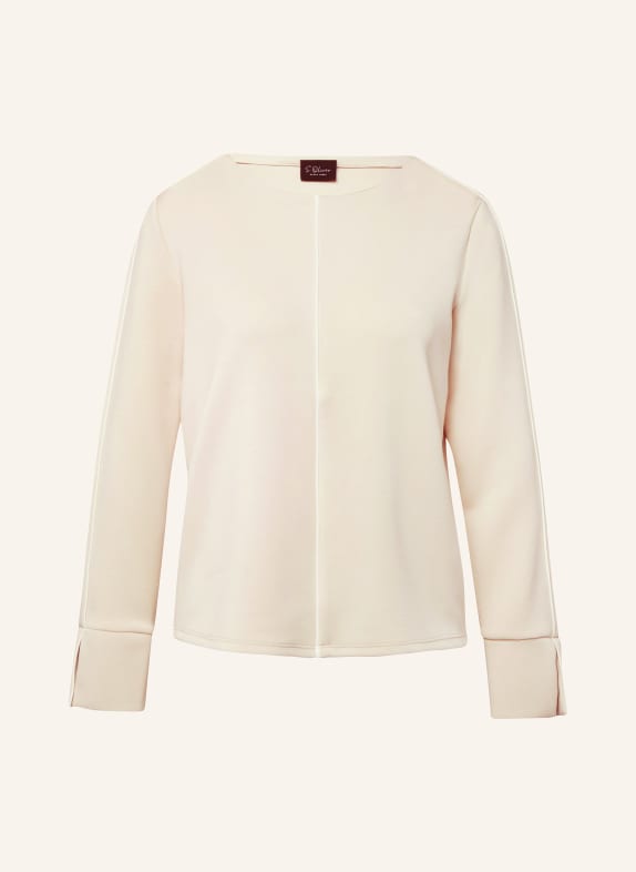 s.Oliver BLACK LABEL mikina BÉŽOVÁ / BÍLÁ