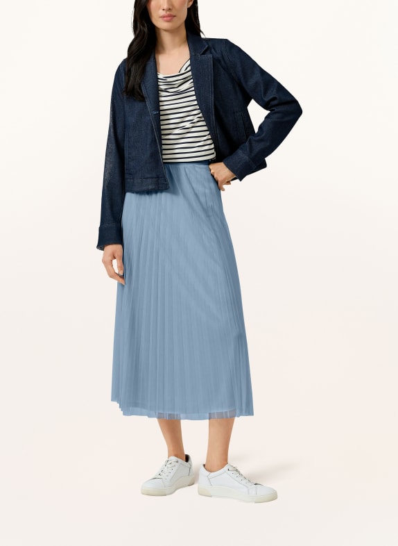 s.Oliver BLACK LABEL plissé rok LICHTBLAUW