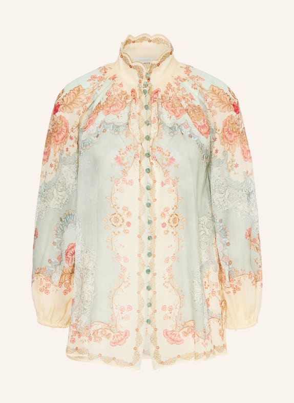 ZIMMERMANN Bluse DAYLIGHT HELLGRÜN / ROSA / CREME